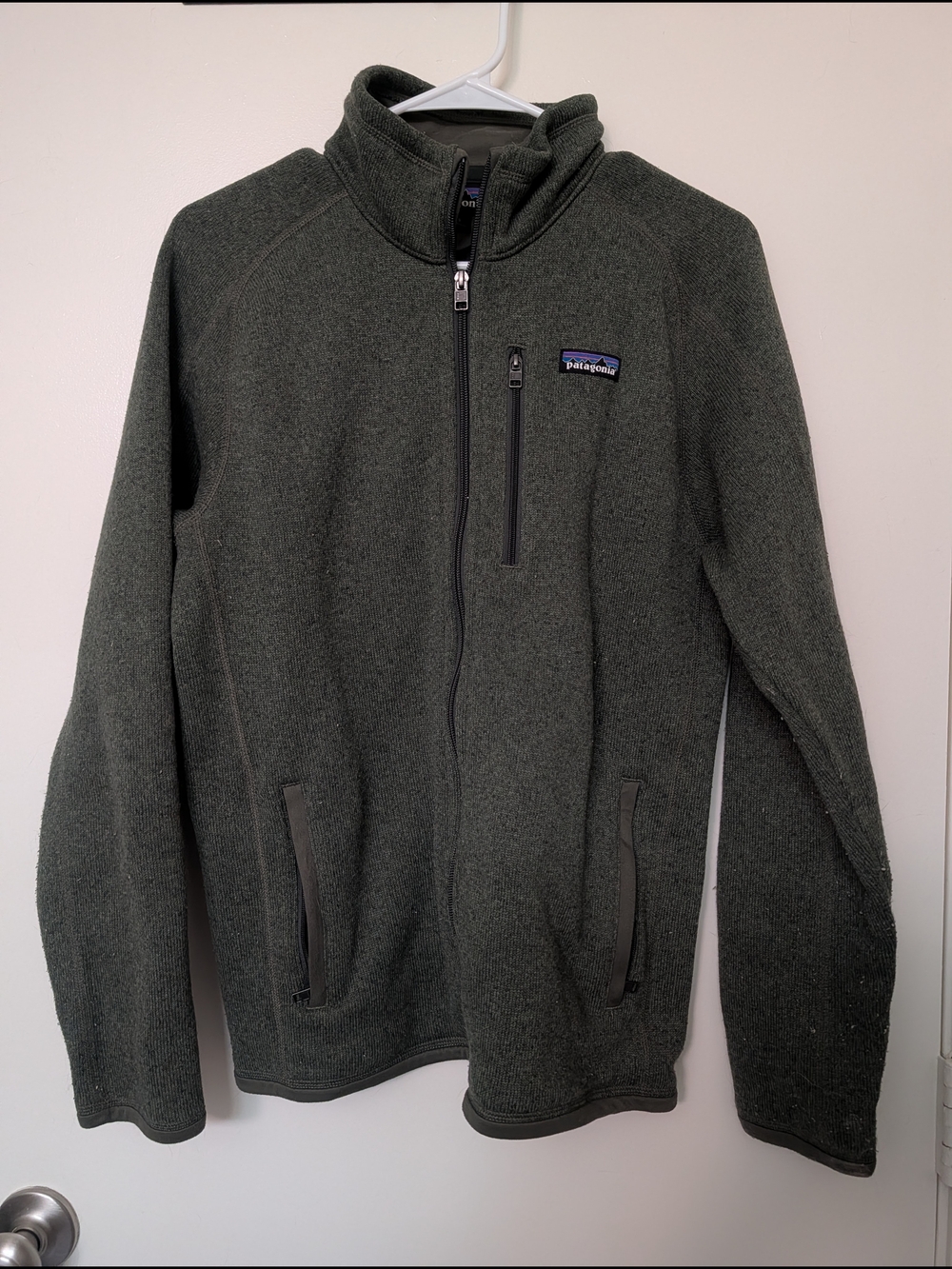 Patagonia Men's Olive Green Full-Zip Fleece Jacket